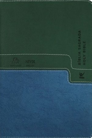Bíblia NVI Português-Inglês – Capa Verde e Azul