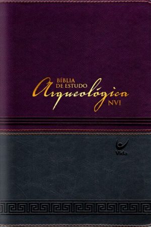 Bíblia de Estudo Arqueológica NVI – Capa Luxo Vinho e Cinza