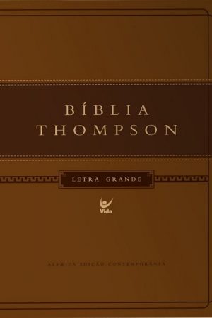 Bíblia Thompson – AEC – Letra Grande – CP Luxo Marrom Claro e Escuro