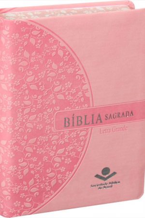 Bíblia Sagrada Letra Grande – Couro sintético Rosa claro