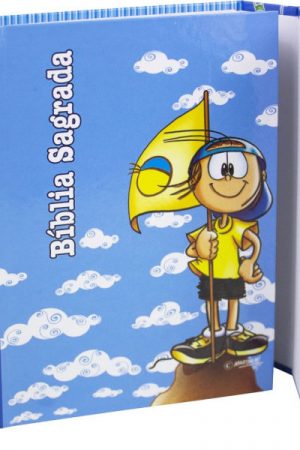 Bíblia Sagrada Letra Maior Mig & Meg – Capa azul com estrelas