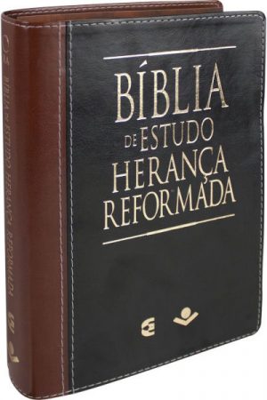Bíblia de Estudo Herança Reformada – Couro sintético Preto e marrom