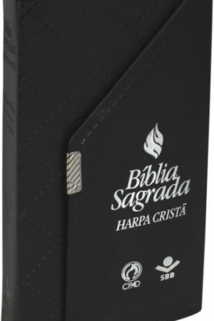 Bíblia Carteira com Harpa Cristã – Capa couro sintético Preta: Almeida Revista e Corrigida (ARC)