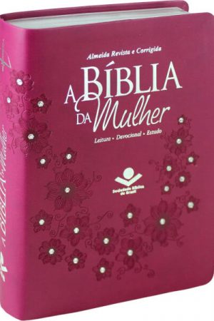 A Bíblia da Mulher – Capa Couro Sintético Vinho – Almeida Revista e Corrigida (ARC) Imitação de couro