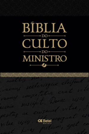Bíblia de Culto do Ministro Preta JFA Com Anotações
