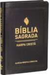 Bíblia Sagrada com Harpa Cristã – Capa sintética flexível, preta: Almeida Revista e Corrigida (ARC)