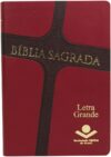 Bíblia Sagrada Letra Grande – Capa couro sintético vermelha e marrom escuro: Nova Almeida Atualizada (NAA)