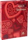 Bíblia Sagrada Letra Supergigante sem índice – Capa Rosa claro: Nova Almeida Atualizada (NAA) com Letras Vermelhas
