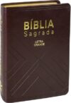 Bíblia Sagrada Evangélica Tamanho Pequeno Letra Grande Linguagem Fácil Capa Marrom Nobre