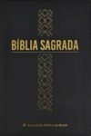 Bíblia Linha Ouro – Cruz, Letra Grande, capa preta, índice impresso, beira pintada: Almeida Revista e Corrigida (ARC)