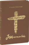 Bíblia Linha Ouro – Jesus, capa caramelo, índice digital e beira pintada: Almeida Revista e Corrigida (ARC)