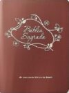 Bíblia Linha Ouro – Flores, capa vemelha, índice digital, beira pintada e zíper: Nova Almeida Atualizada (NAA)